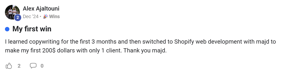 Testimonial